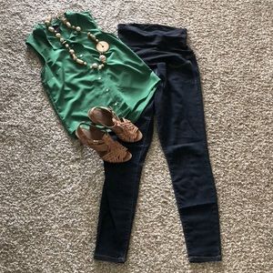 Liz Lange maternity blue jeggings, small